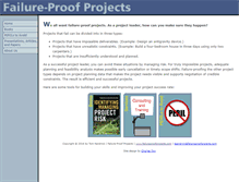 Tablet Screenshot of failureproofprojects.com